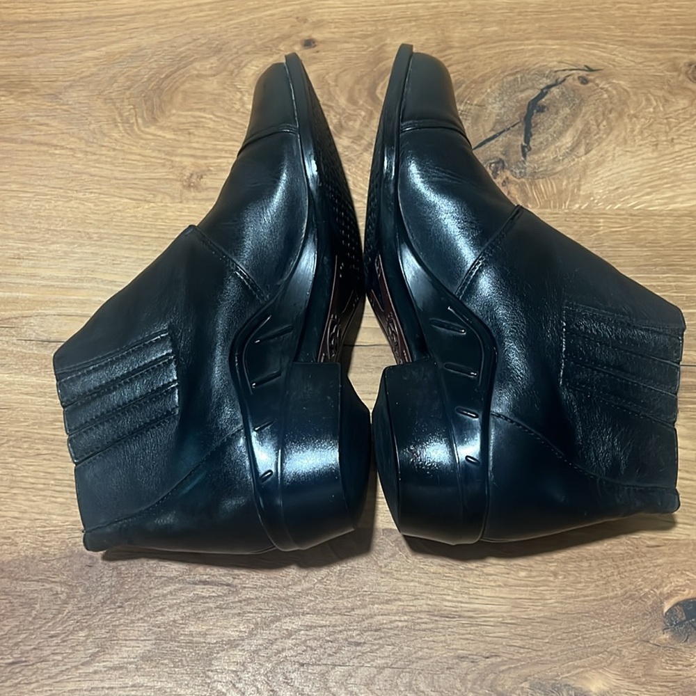 SOLD - Ariat Spat III Black Leather Ankle Boots Snap Closure Size 8.5 - Picture 8 of 12